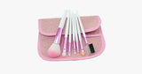 7 Piece Soft Pink Brush Set - FREE SHIP DEALS