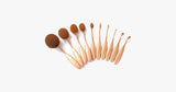 The Midas Touch' 10 Piece Oval Brush Set - FREE SHIP DEALS